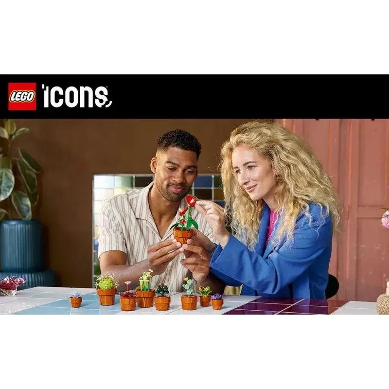 LEGO Icons Mini Plants komplekt 10329 — 9 ehitatavat väikest taime mudelit, 758 tükki, vanus 18+