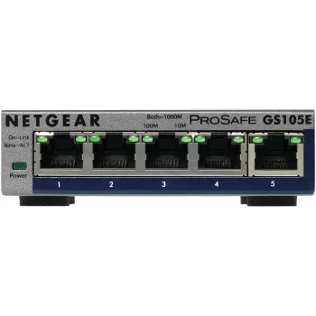 NETGEAR GS105E-200PES võrgulüliti, hall, haldatav L2/L3, Gigabit Ethernet (10/100/1000)