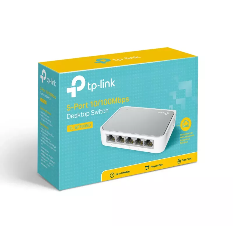 TP-Link TL-SF1005D Haldamata Fast Ethernet (10/100) Valge
