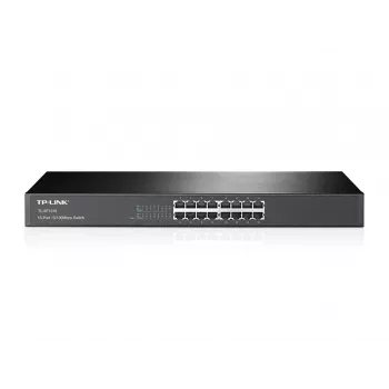 TP-Link 16-port 10/100Mbps riiulisse paigaldatav võrgulüliti, haldamata, Fast Ethernet (10/100), riiulisse paigaldus, 1U