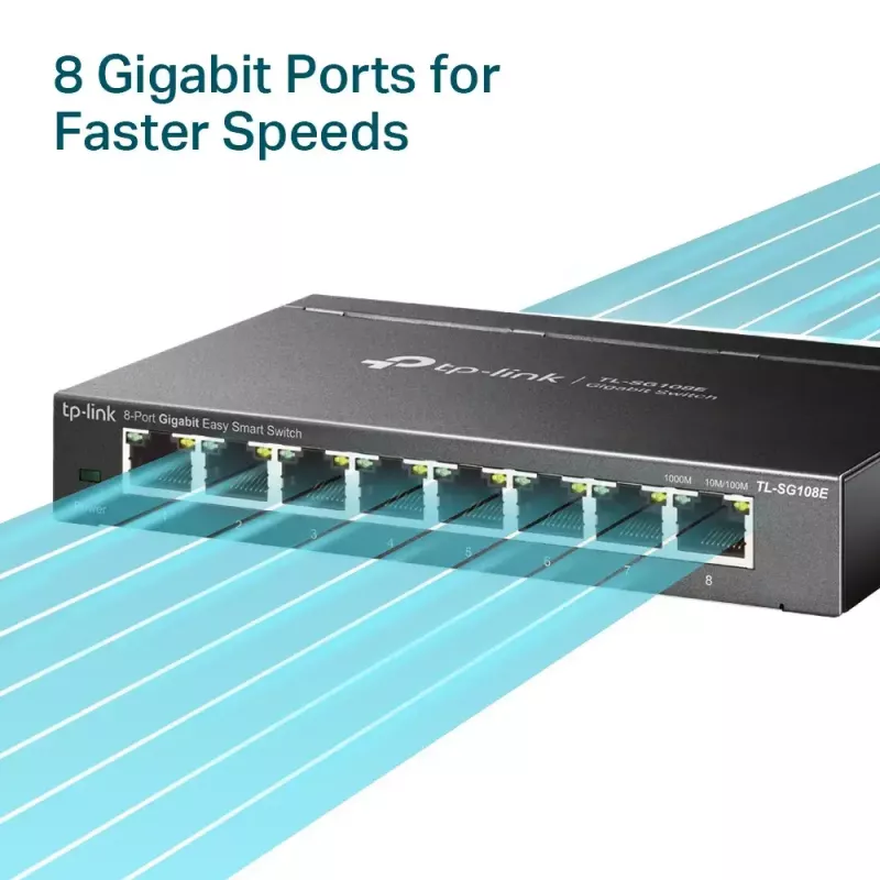 Hallatav lüliti TP-Link TL-SG108E 8-pordiline Gigabit Easy Smart Switch