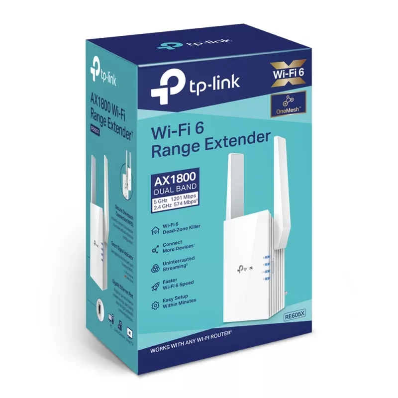 Võrgupikendaja TP-Link AX1800 WiFi 6 Extender RE605X