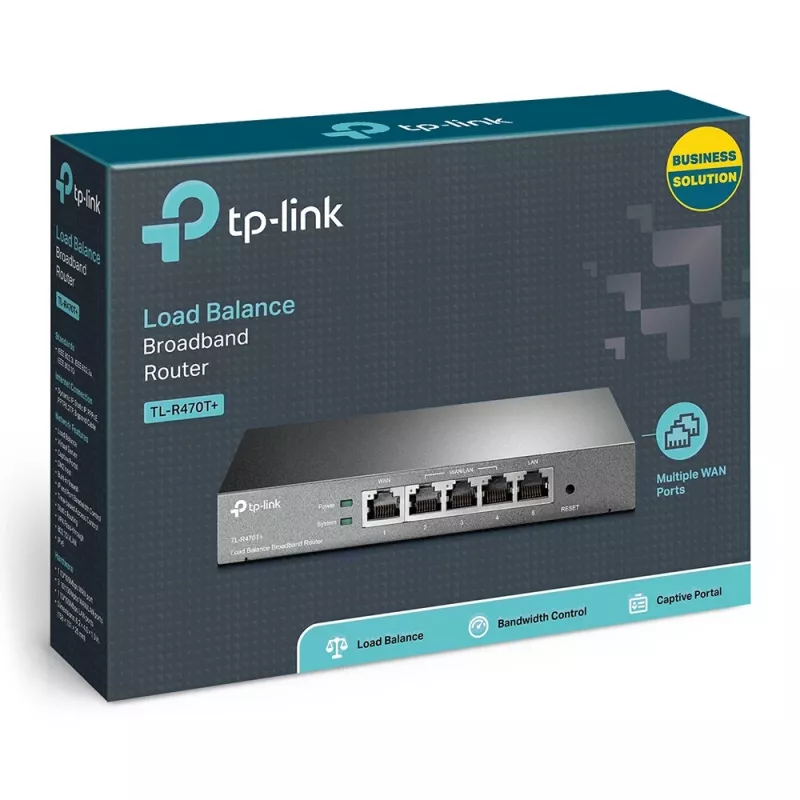 TP-Link koormustasakaalustav lairuumarsruuter, Ethernet WAN, Fast Ethernet, must