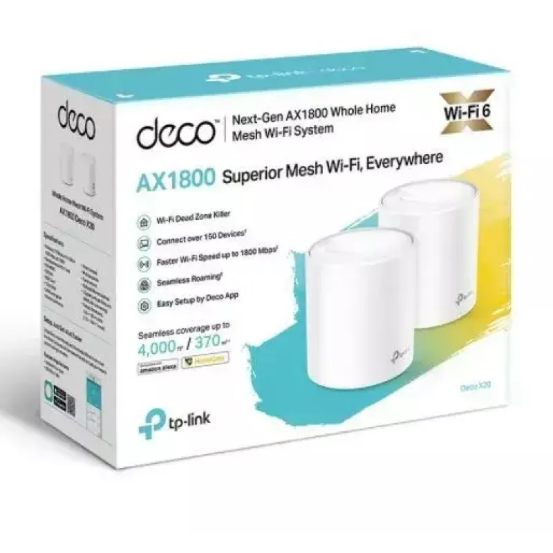 TP-Link AX1800 kogu kodu Mesh Wi-Fi 6 süsteem, 2-pakk
