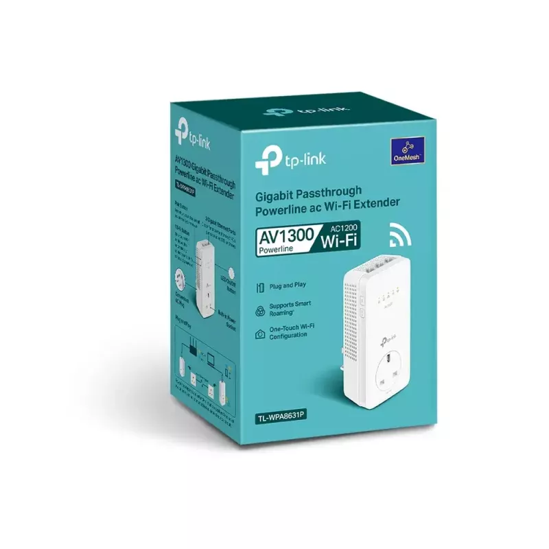 TP-Link TL-WPA8631P PowerLine võrguadapter 300 Mbit/s Ethernet LAN Wi-Fi Valge 1 tk