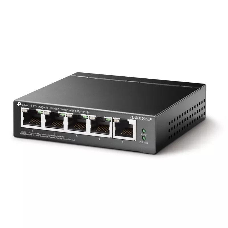 TP-Link TL-SG1005LP võrgulüliti Haldamata Gigabit Ethernet (10/100/1000) Power over Ethernet (PoE) Must