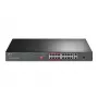 TP-Link 16-port 10/100 Mbps + 2-port Gigabit riiulile paigaldatav PoE-lüliti 16 PoE+ pordiga