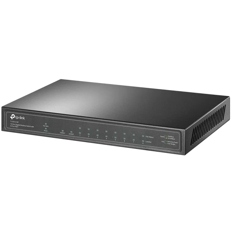TP-Link TL-SG1210P võrgulüliti, haldamata, Gigabit Ethernet (10/100/1000), Power over Ethernet (PoE), hall