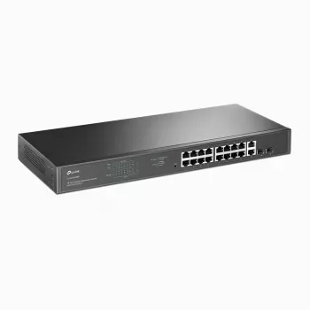 TP-Link 18-port Gigabit riiulisse paigaldatav lüliti 16 PoE+-ga, haldamata, Gigabit Ethernet (10/100/1000), täisdupleks, Power over Ethernet (PoE), riiulisse paigaldamine, 1U