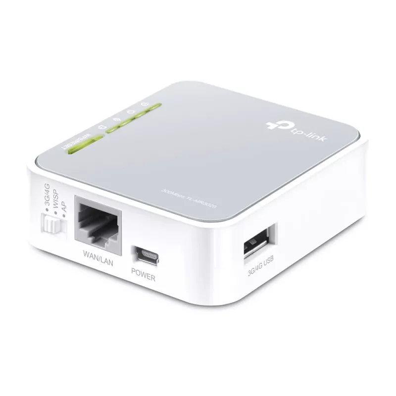 TP-Link TL-MR3020 traadita ruuter Fast Ethernet Single-band (2,4 GHz) 4G Hõbedane, Valge