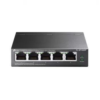 TP-Link 5-Port 10/100Mbps Desktop PoE Switch 4-portiga, haldamata, Fast Ethernet (10/100), täisdupleks, Power over Ethernet (PoE)