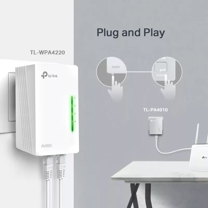 TP-Link AV600 600 Mbit/s Ethernet LAN Wi-Fi Valge 1 tk