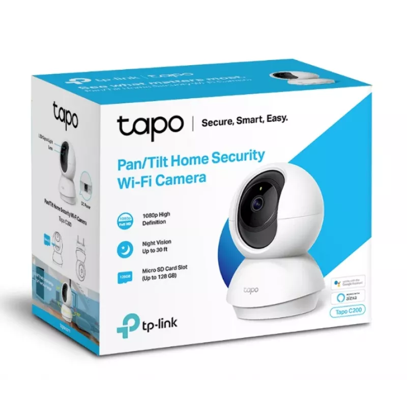 TP-Link Tapo Pööratav/Kallutatav Kodune Turvakaamera WiFi-ga, IP-turvakaamera, Siseruumides, Juhtmevaba, 2400 MHz, FCC, IC, CE, NCC, Lagi