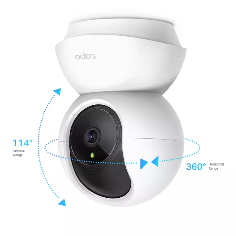 TP-Link Tapo Pööratav/Kallutatav Kodune Turvakaamera WiFi-ga, IP-turvakaamera, Siseruumides, Juhtmevaba, 2400 MHz, FCC, IC, CE, NCC, Lagi