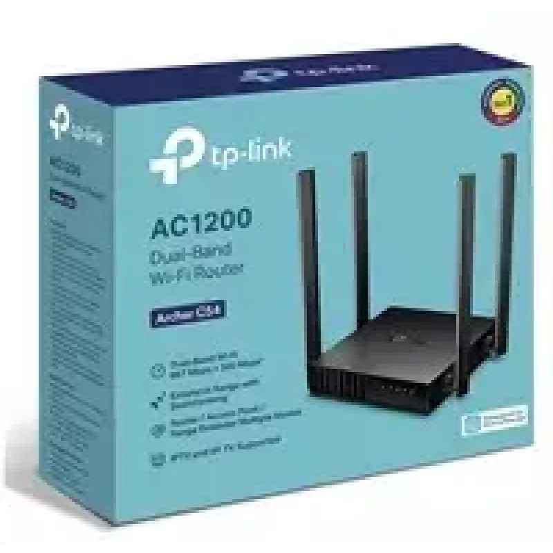 TP-Link Archer C54 juhtmevaba ruuter Fast Ethernet kahesageduslik (2,4 GHz / 5 GHz) must