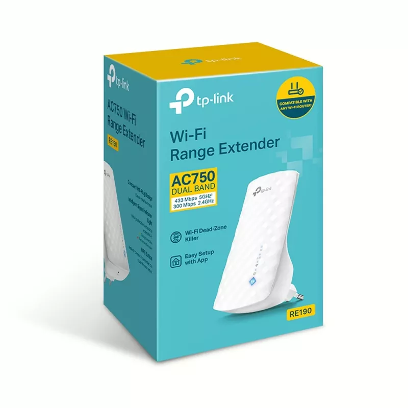 TP-Link RE190 võrgulaiendaja võrgurepiiter Valge