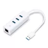 TP-Link UE330 sülearvuti doki/pordi replikaator Juhtmega USB 3.2 Gen 1 (3.1 Gen 1) Type-A Valge