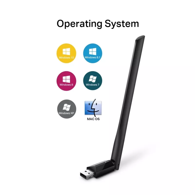 Juhtmevaba USB WiFi adapter TP-Link AC600 kõrge võimendusega ARCHER T2U PLUS