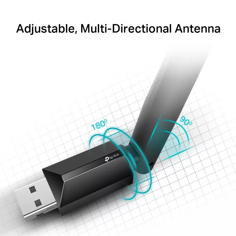 Juhtmevaba USB WiFi adapter TP-Link AC600 kõrge võimendusega ARCHER T2U PLUS