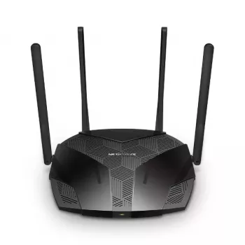 Laualine ruuter MERCUSYS MR80X — Kaheribaline Wi‑Fi 6 (802.11ax), 3000 Mbps, 4 välist antenni, 3 Gigabit LAN-porti