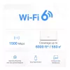 Mesh-süsteem MERCUSYS Halo H60X (3-pakk) — Kaheribaline Wi‑Fi 6, kuni 1500 Mbps, leviala 550 m², 2× LAN-porti