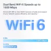 Mesh-süsteem MERCUSYS Halo H60X (3-pakk) — Kaheribaline Wi‑Fi 6, kuni 1500 Mbps, leviala 550 m², 2× LAN-porti