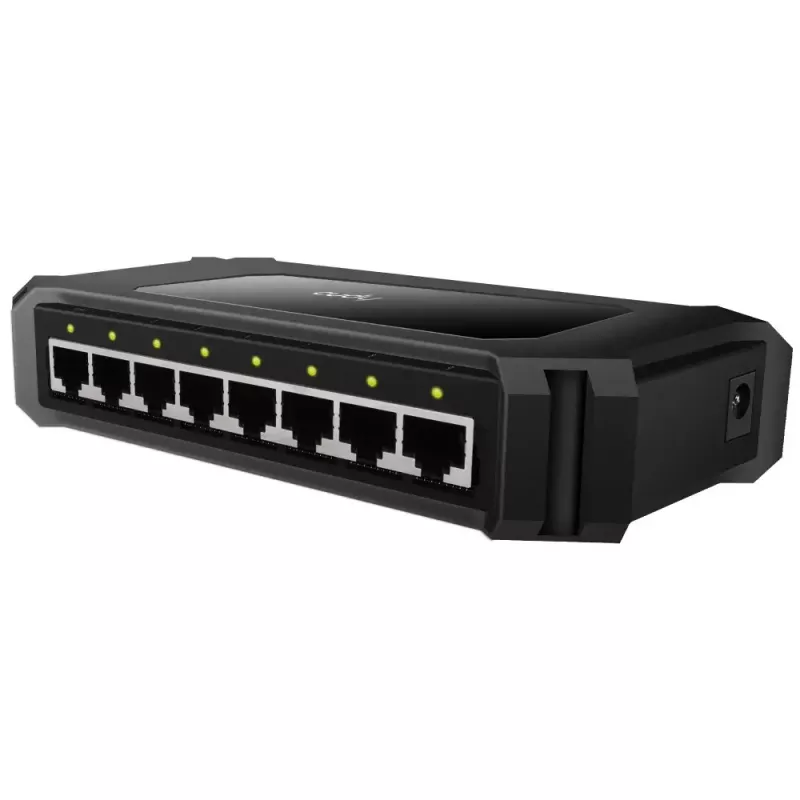 Võrgulüliti Cudy GS108D 8-pordiline Gigabit Ethernet (10/100/1000), 16 Gbit/s lülitus, DC 5V, lauaarvuti, must