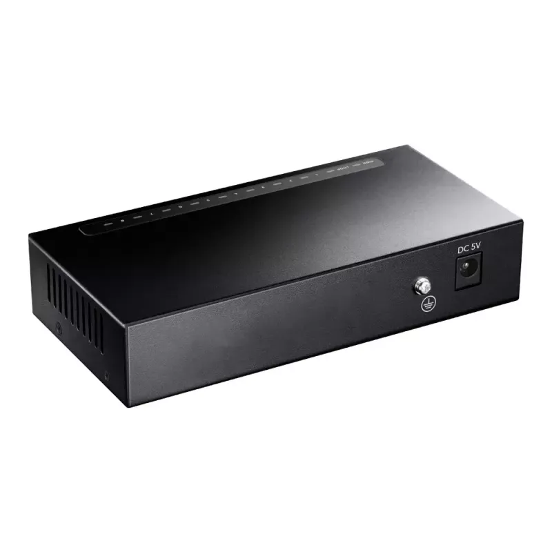 Võrgulüliti Cudy GS108 — 8-pordiline Gigabit Ethernet (10/100/1000), must, 16 Gbit/s lülitusvõimekus