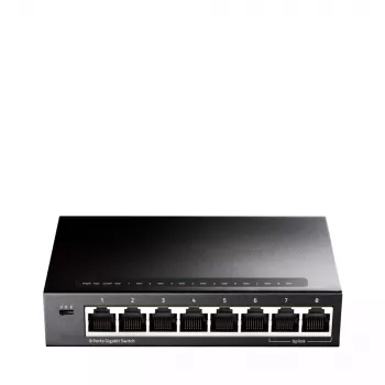 Võrgulüliti Cudy GS108 — 8-pordiline Gigabit Ethernet (10/100/1000), must, 16 Gbit/s lülitusvõimekus
