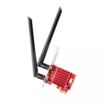 Sisemine WLAN/Bluetooth PCIe võrgukaart Cudy WE3000S — Kolmriba 2.4/5/6 GHz, Intel AX210, Bluetooth 5.2, 2400 Mbps, Täiskõrgus/Madalkõrgus
