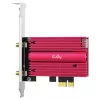 Sisemine WLAN/Bluetooth võrgukaart Cudy WE4000 — PCIe, Intel AX200, Wi‑Fi 6 kolmriba (2.4/5/6 GHz), 2400 Mbit/s, Bluetooth 5.0