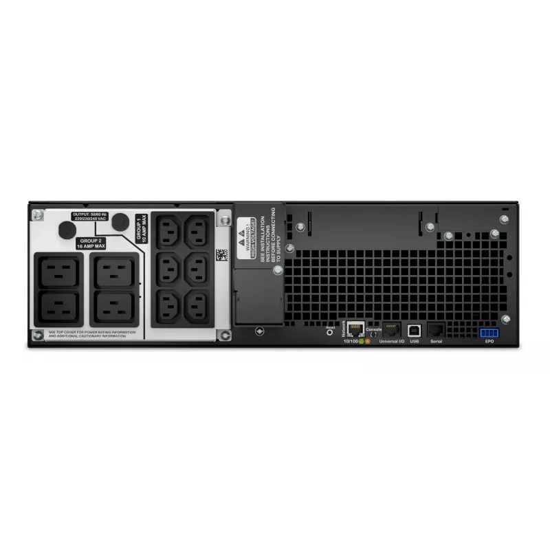 APC Smart-UPS On-Line SRT5KRMXLI - 5000VA, 6x C13, 4x C19 väljund, riiulipaigaldus, sisseehitatud NMC