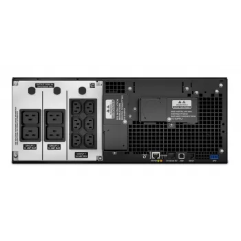 APC Smart-UPS On-Line SRT6KRMXLI - 6kW/VA, 6x C13 + 4x C19 + juhtmega 1-faasiline väljund, riiulisse paigaldatav, sisseehitatud NMC