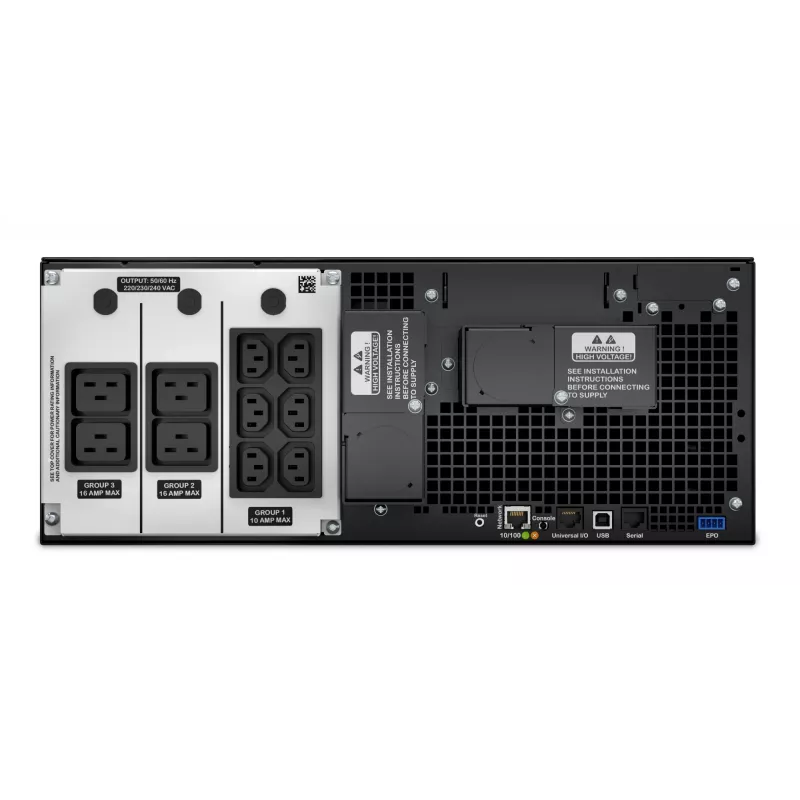 APC Smart-UPS On-Line SRT6KRMXLI - 6kW/VA, 6x C13 + 4x C19 + juhtmega 1-faasiline väljund, riiulisse paigaldatav, sisseehitatud NMC