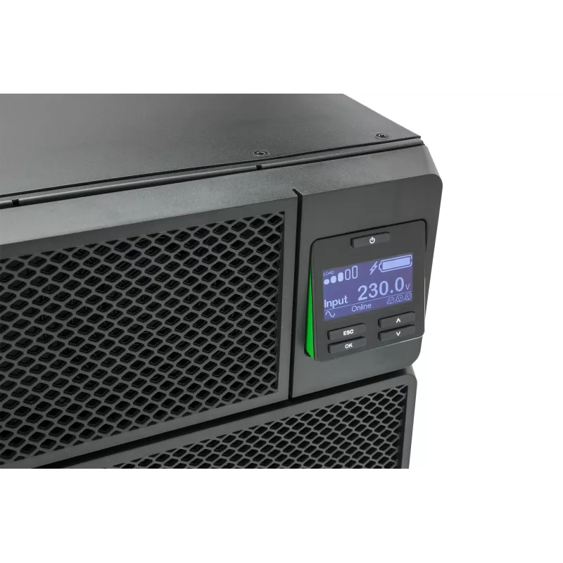 APC Smart-UPS On-Line SRT6KRMXLI - 6kW/VA, 6x C13 + 4x C19 + juhtmega 1-faasiline väljund, riiulisse paigaldatav, sisseehitatud NMC