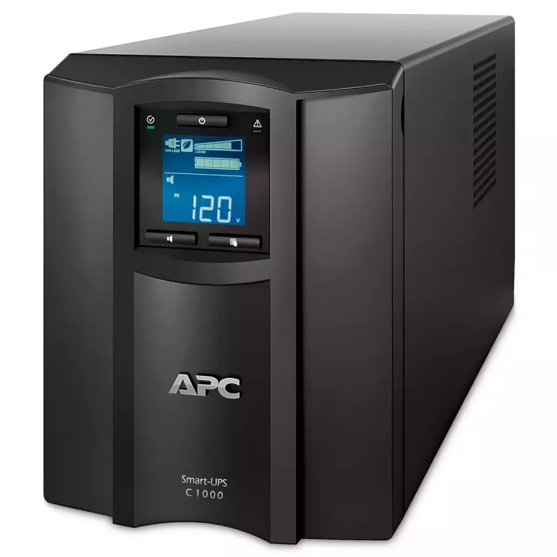 APC Smart-UPS C, Line Interactive, 1000VA, Tower, 230V, 8x IEC C13 pistikupesa, SmartConnect port, USB ja jadaliides, AVR, graafiline LCD