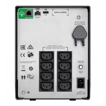 APC Smart-UPS SMC1500IC - 8x C13, USB, SmartConnect, 1500VA, Line-Interactive, 1.5 kVA, 900 W, siinus, 170 V, 300 V
