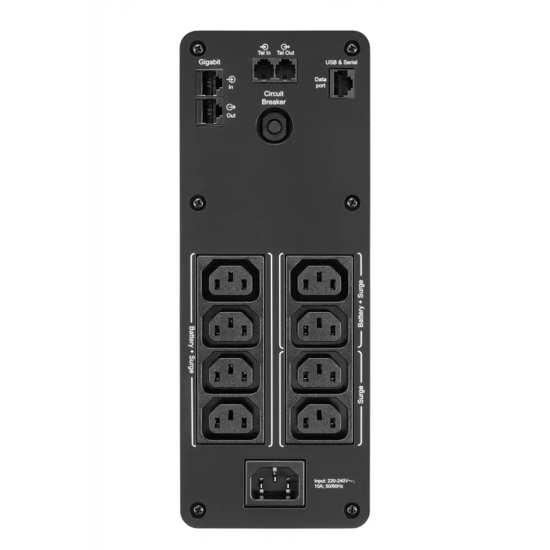 APC Back-UPS Pro, 1200VA/720W, Torn, 230V, 8x IEC C13 pistikupesa, Siinuslaine, AVR, USB Type A + C pordid, LCD, Kasutaja vahetatav aku