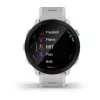 Nutikell GARMIN Forerunner 55 — 42 mm ümmargune spordikell, GPS/GLONASS/Galileo, 14-päevane aku, 5 ATM, valge silikoonrihm