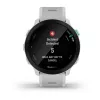 Nutikell GARMIN Forerunner 55 — 42 mm ümmargune spordikell, GPS/GLONASS/Galileo, 14-päevane aku, 5 ATM, valge silikoonrihm