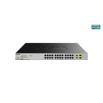 D-Link 24-portine laua-Gigabit-haldamata PoE-lüliti 2 x 100/1000Mbps kombopordiga