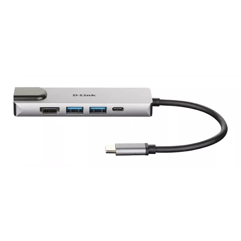 D-Link 5-in-1 USB-C jaotur HDMI/Etherneti ja toiteedastusega