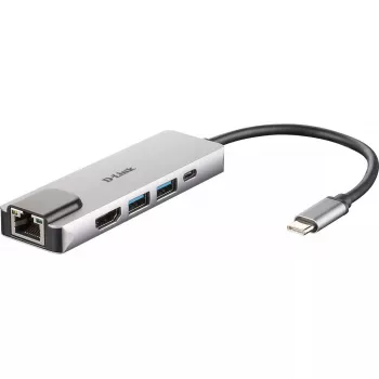 D-Link 5-in-1 USB-C jaotur HDMI/Etherneti ja toiteedastusega
