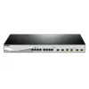 D-Link DXS-1210-12TC/E võrgulüliti, hallatav L2, 10G Ethernet (100/1000/10000), 1U, must, hõbedane