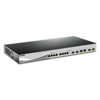 D-Link DXS-1210-12TC/E võrgulüliti, hallatav L2, 10G Ethernet (100/1000/10000), 1U, must, hõbedane