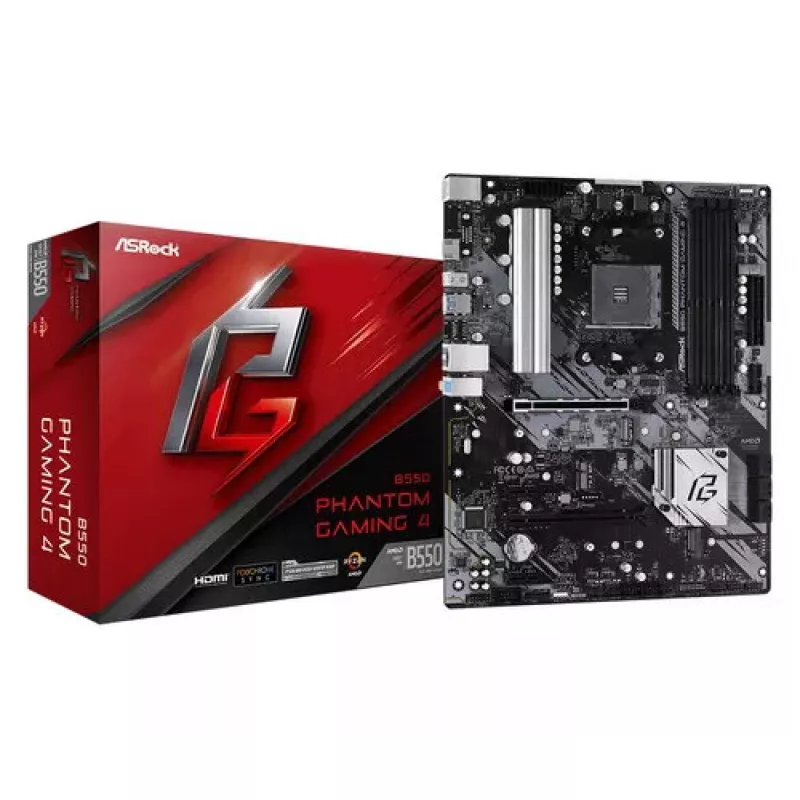 ASRock B550 Phantom Gaming 4 AMD B550 Socket AM4 ATX