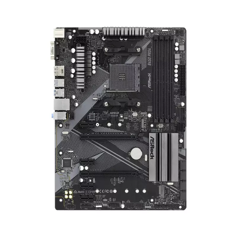 Emaplaat ASRock B450 PRO4 R2.0 AMD B450 Socket AM4 ATX