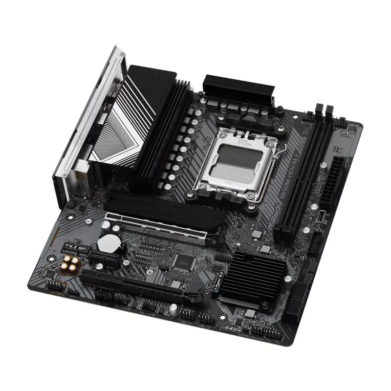 Emaplaat ASRock B650M-HDV/M.2 micro ATX — AMD B650, Socket AM5, DDR5, 2 mälupesa, 64GB, M.2 ja SATA III