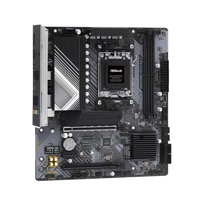 Emaplaat ASRock B650M-HDV/M.2 micro ATX — AMD B650, Socket AM5, DDR5, 2 mälupesa, 64GB, M.2 ja SATA III