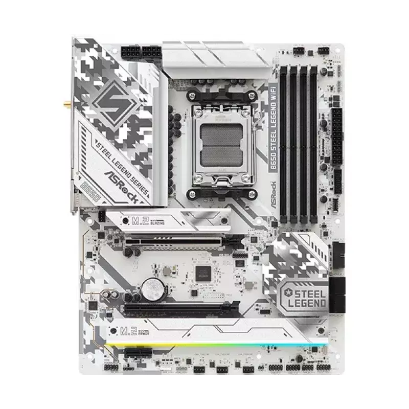Emaplaat ASRock B650 Steel Legend WiFi — AMD B650, Socket AM5, ATX, DDR5, 4x DIMM, 192 GB, Wi‑Fi 6E, 2.5Gb LAN